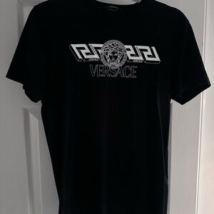 Versace Black and White Logo T-Shirt